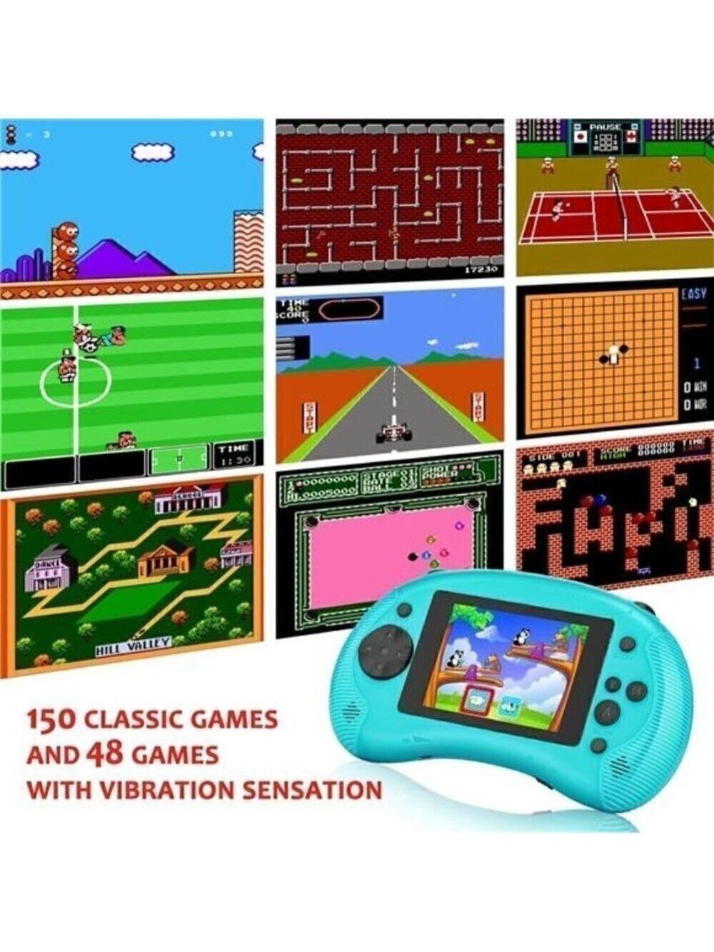 Handheld 198 Classic Video Games Kid Console System Gameboy Retro BLUE Color NEW